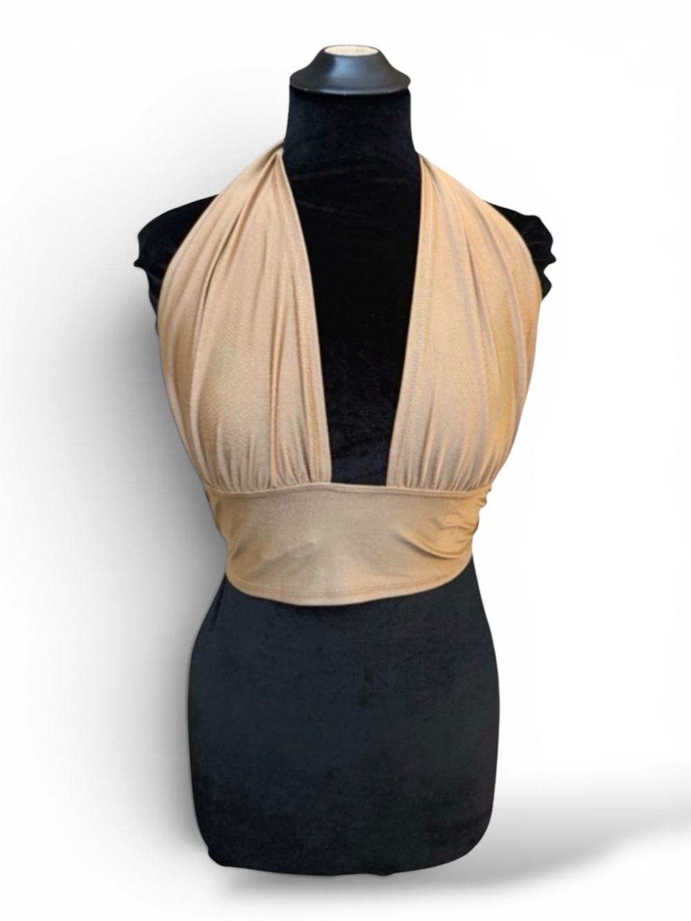 Y2K Club Halter Stretch Crop Top